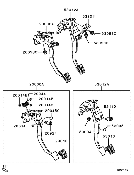 Brake & clutch pedal