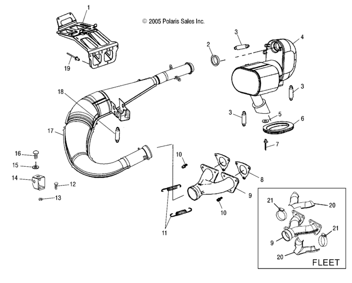 Engine, exhaust system