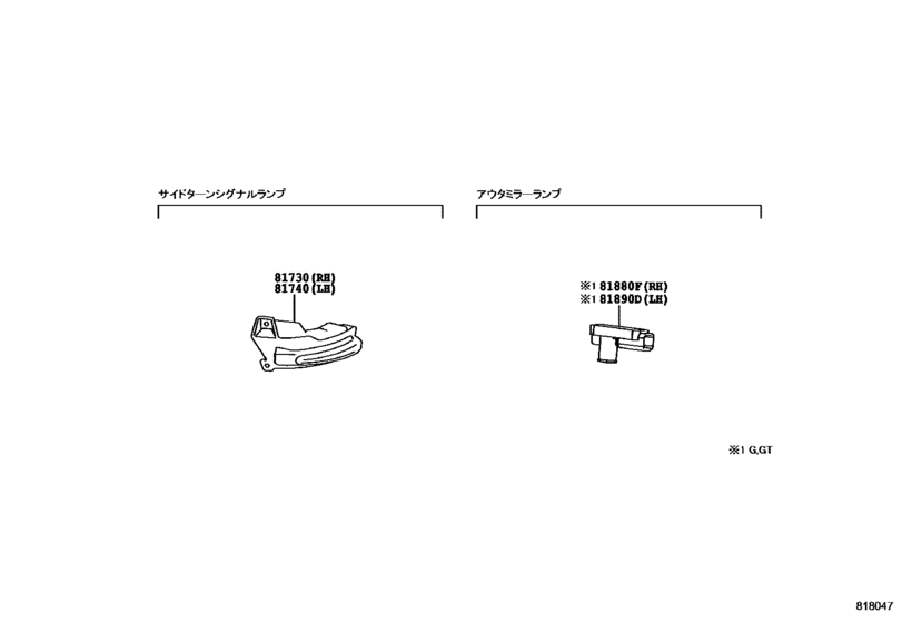 Side Turn Signal Lamp & Outer Mirror Lamp
