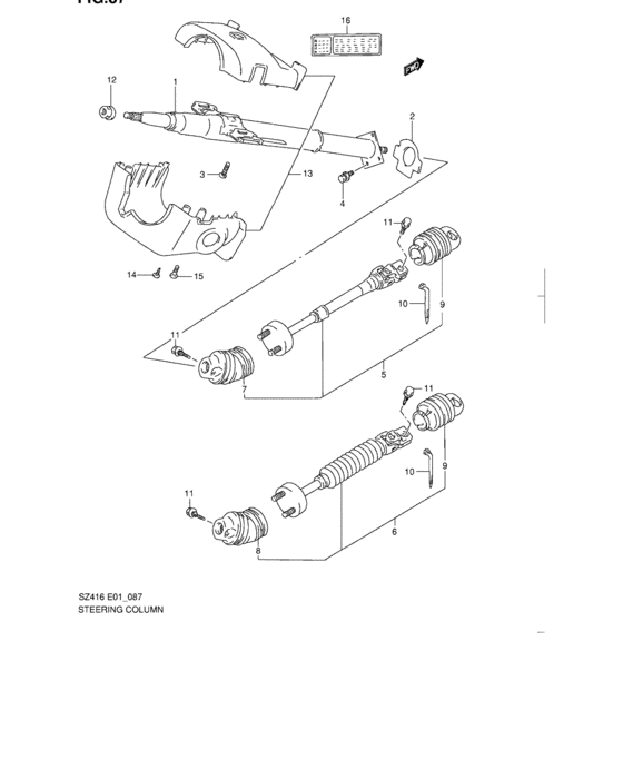 Steering column