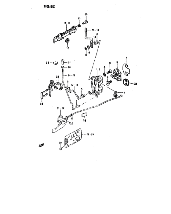 Fermeture porte avant