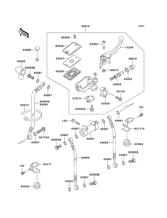 Front master cylinder