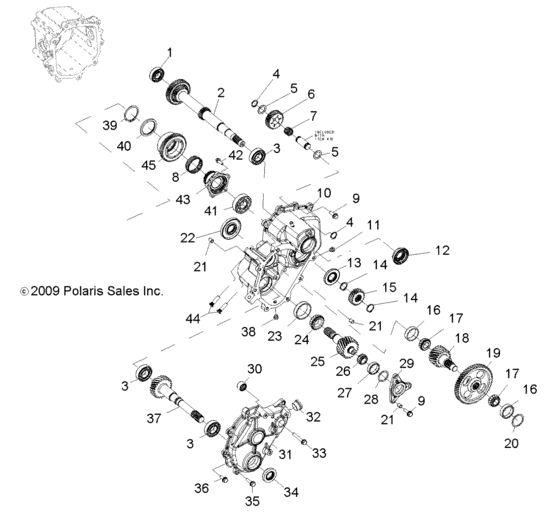 Drive train, main gearcase intl comp 1