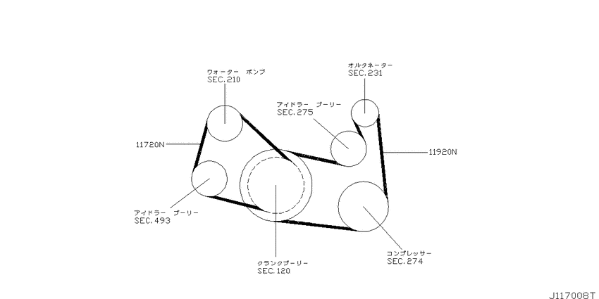 Fan,compressor & power steering belt