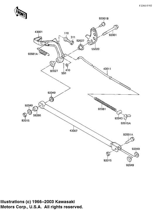 Brake pedal/torque link