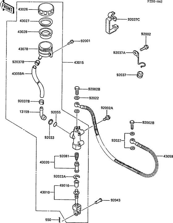 Rear master cylinder