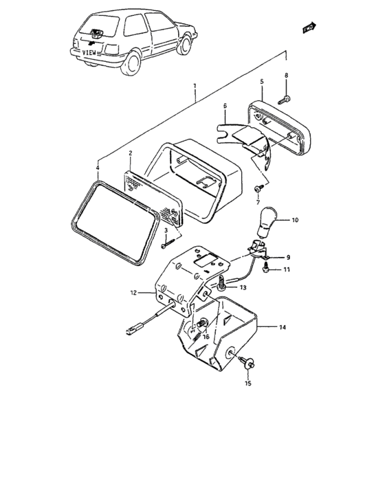 High mount stop lamp