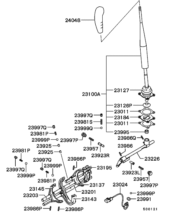 M/t gearshift control