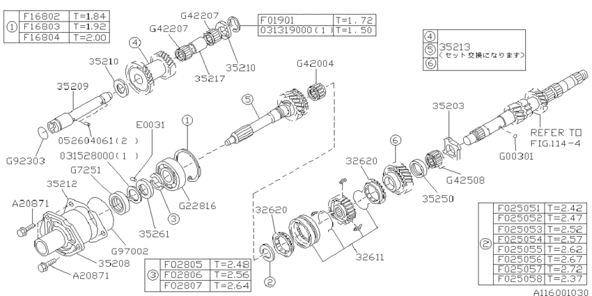 Mt, auxiliary gear