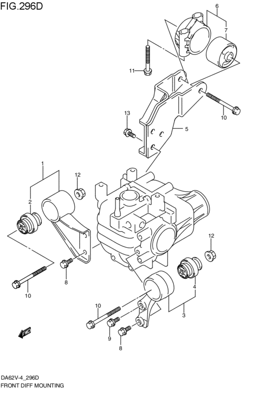 フロントデファレンシャルマウンチング