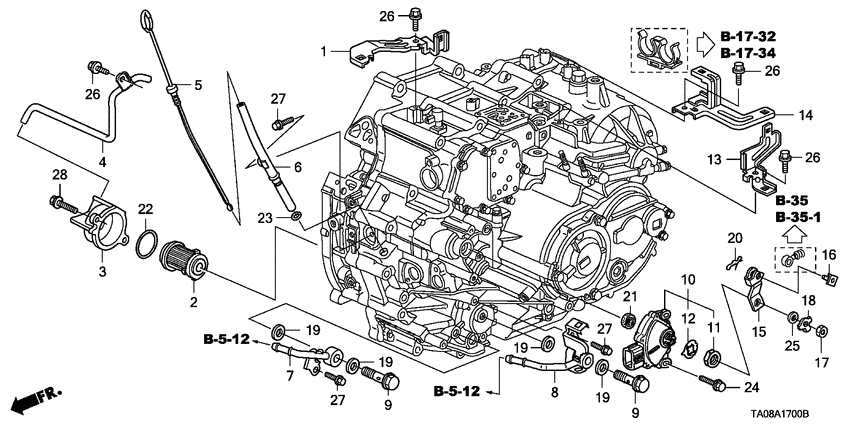 Oil level gauge/ atf pipe