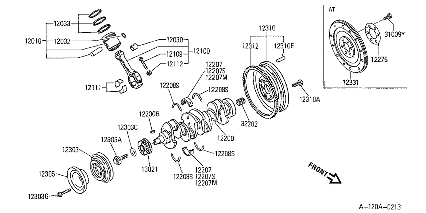 Piston,crankshaft & flywheel