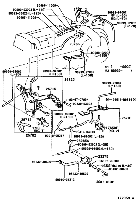 Vacuum Piping for 1999 - 2006 Toyota LAND CRUISER FZJ80 | General sales ...