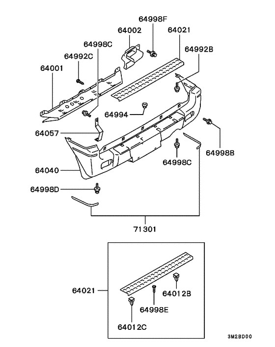 Rear bumper & support