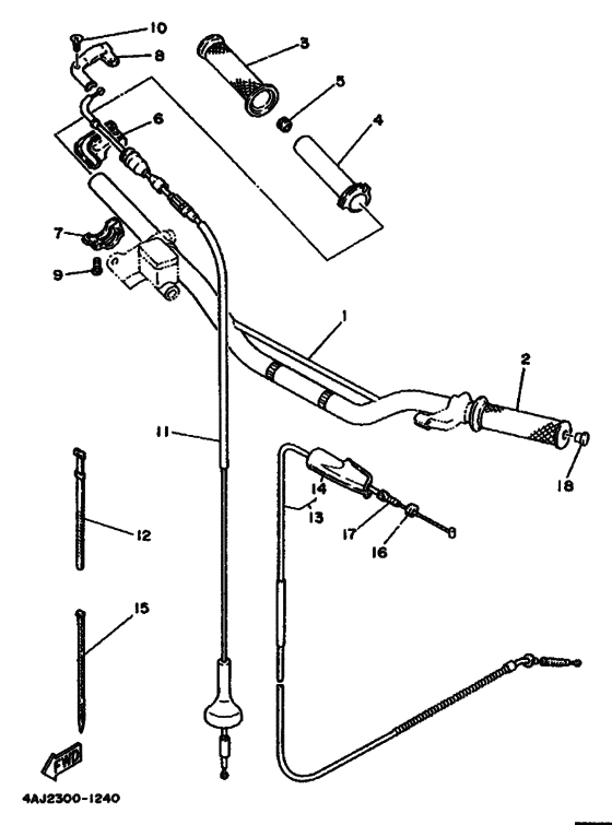 Steering handle & cable