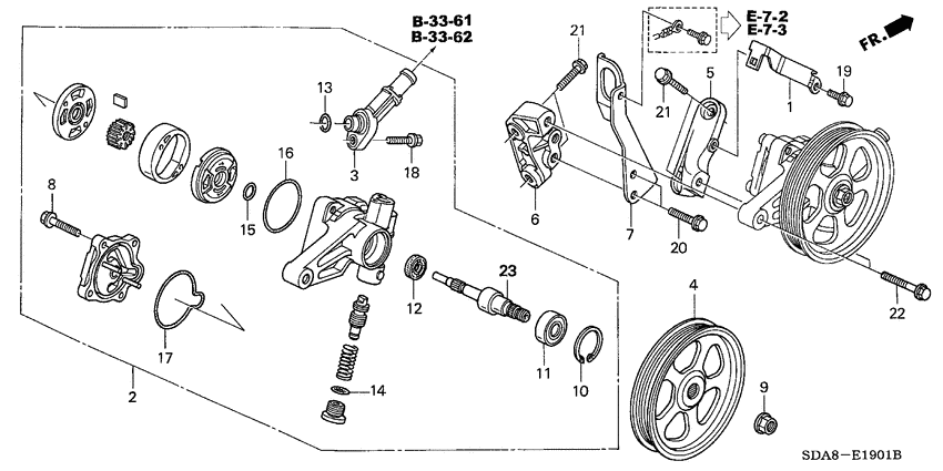 Power steering pump/ bracket