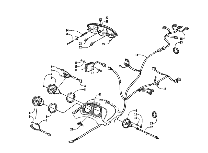 Headlight, Instruments, And Wiring Assemblies