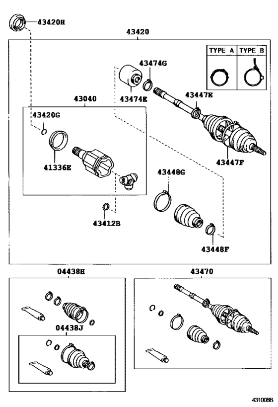 Front Drive Shaft for 2002 - 2005 Toyota ALPHARD/ VELLFIRE MNH10 ...