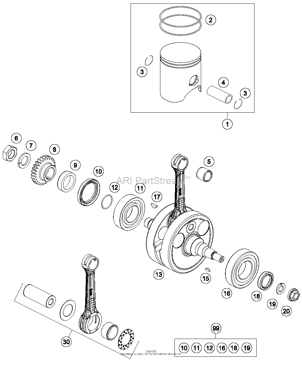 Crankshaft, Piston