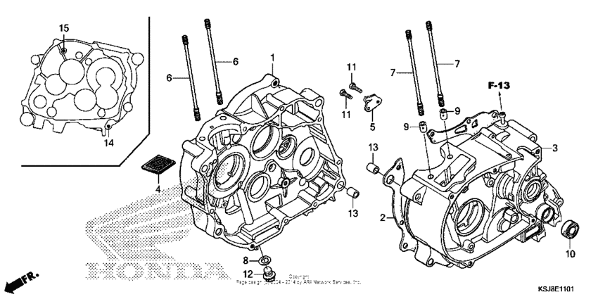 Crankcase (crf100f)