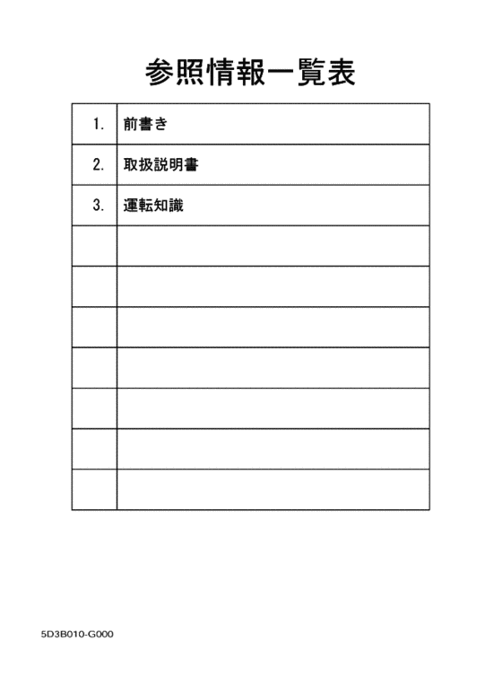 Reference information list