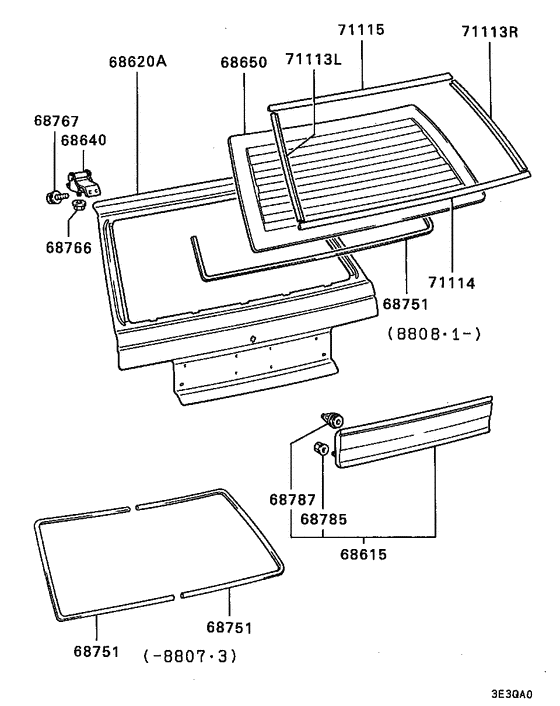 Tailgate panel & glass