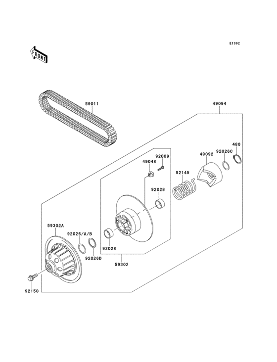 Driven converter/drive belt
