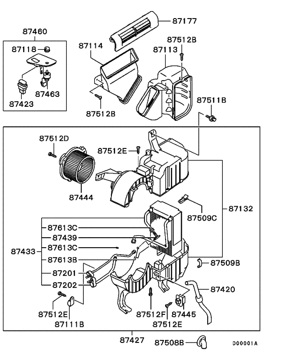 Rr a/c unit, duct