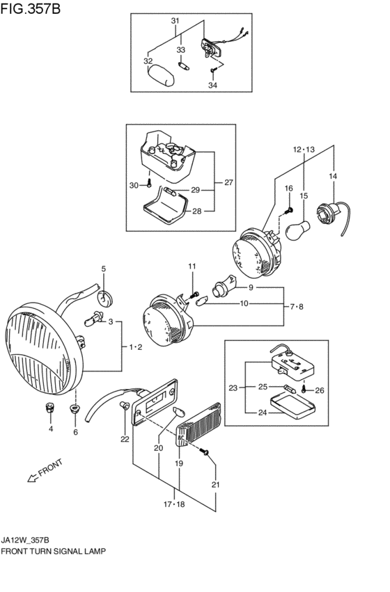 front turn signal lamp