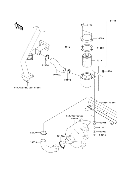Air cleaner-belt converter(r9f-rafa)