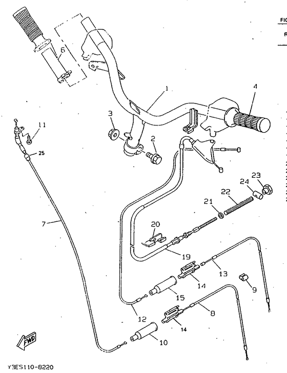 Steering handle & cable