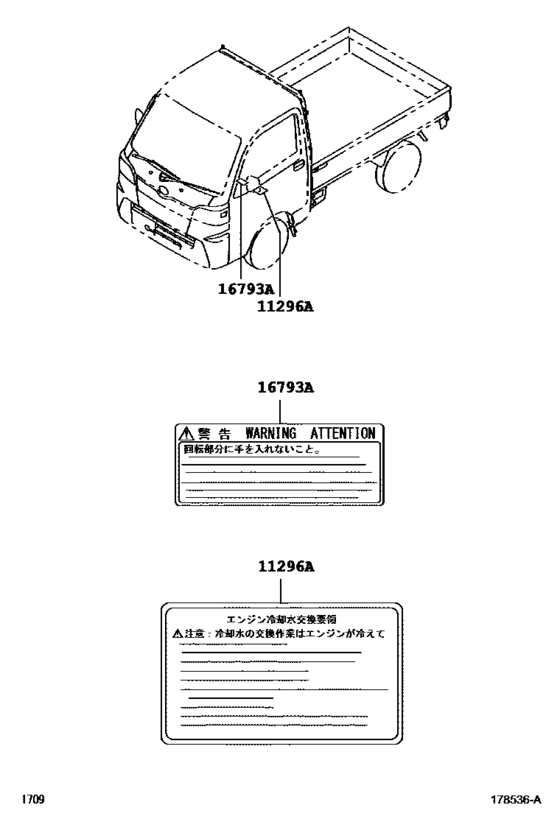 Caution Plate & Name Plate (Engine)