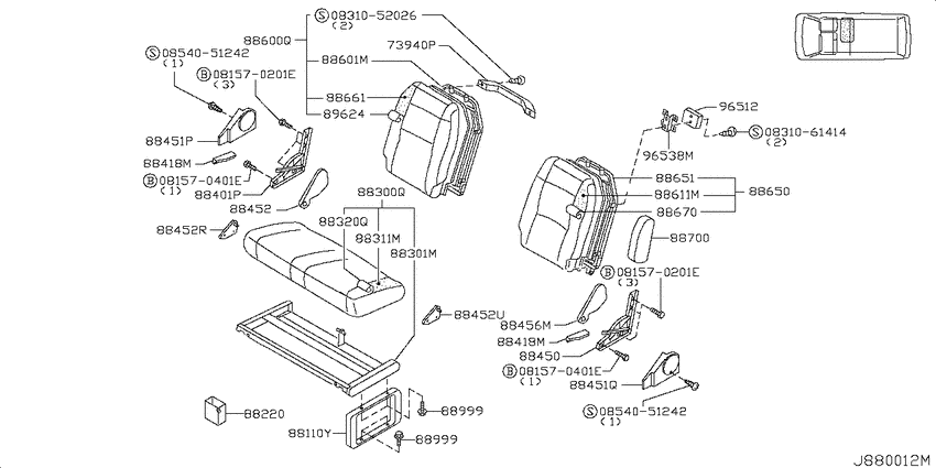 Rear seat