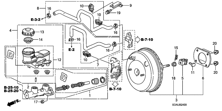 Brake master cylinder/ master power