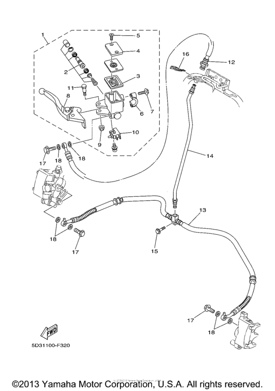 Front master cylinder