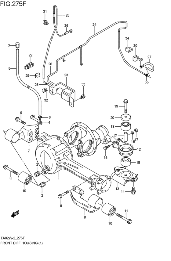 フロントデファレンシャルハウジング