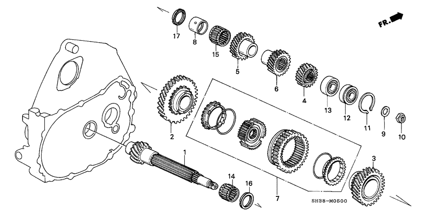 Countershaft/gear