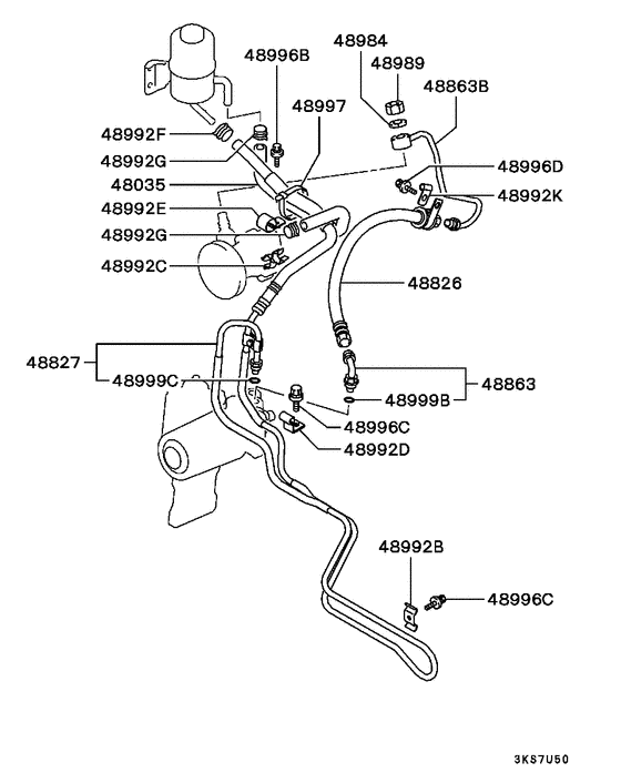 Power steering oil line