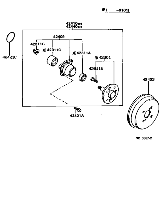 Rear Axle Shaft & Hub