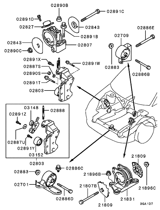 Engine mounting & support