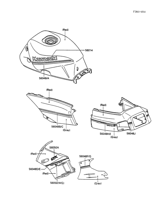 Decals(red/gray)(zx600-c1)