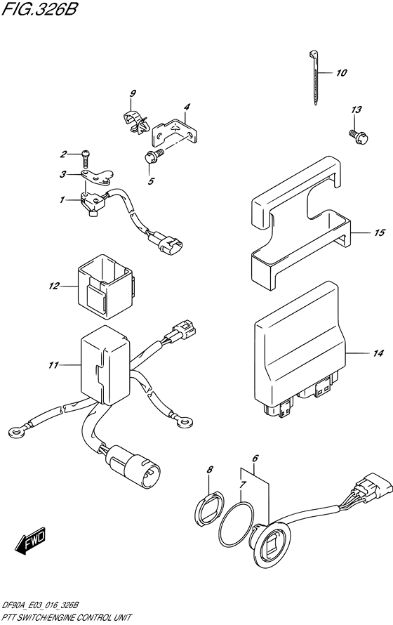Ptt switch/engine control unit
