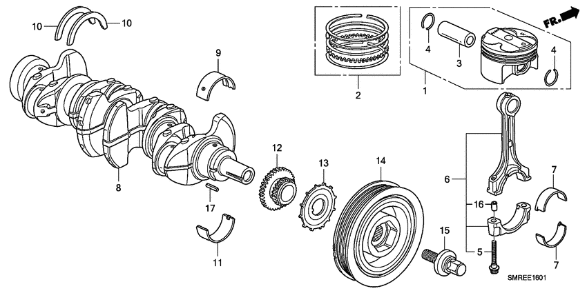 Crankshaft/piston