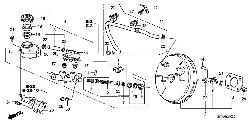 Brake master cylinder/ master power