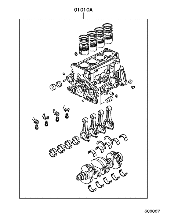 Short engine assy