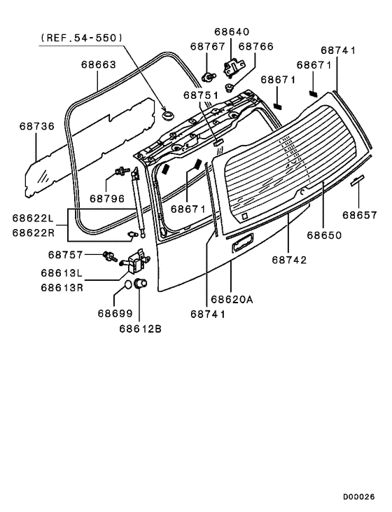 Tailgate panel & glass