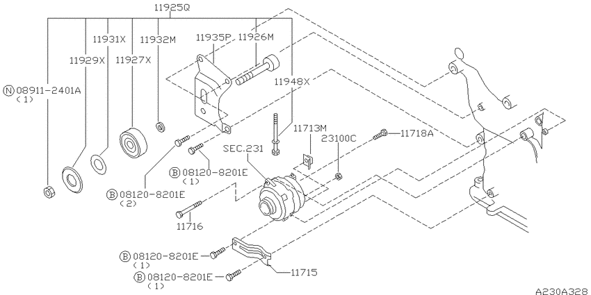 Alternator fitting