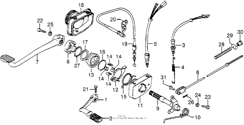 Brake pedal + change pedal