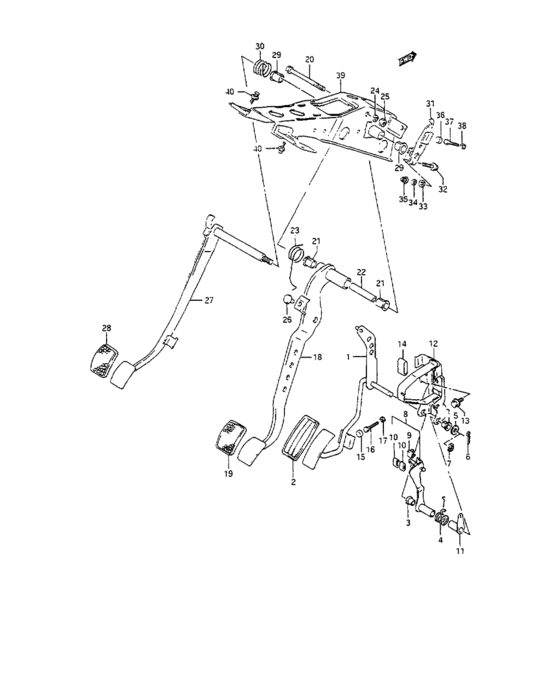 Pedal and pedal bracket