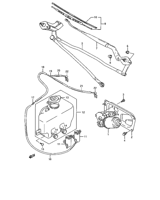 Front windshield wiper